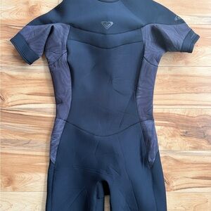 Roxy Womens 2/2 Syncro Short Sleeve Back Zip QLCK Wetsuit - Jet/Black | 16